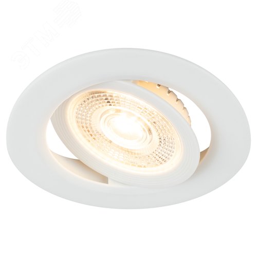 Светильник светодиодный встраиваемый ДВО-5Вт поворотный круглый 3000К белый KL LED 25A-5 3K WH - фото 2
