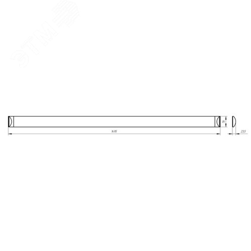 Светильник светодиодный линейный ДБО 50Вт 6500K 5500Лм 1500х75х25 матовый SPO-5-50-6K-M - фото 3