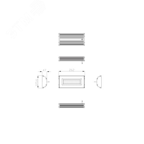 Cветильник cветодиодный подвесной ДСП 50Вт 5250Лм IP65 5000К Кп<5% КСС Д IC SPP-403-0-50K-050 - фото 8