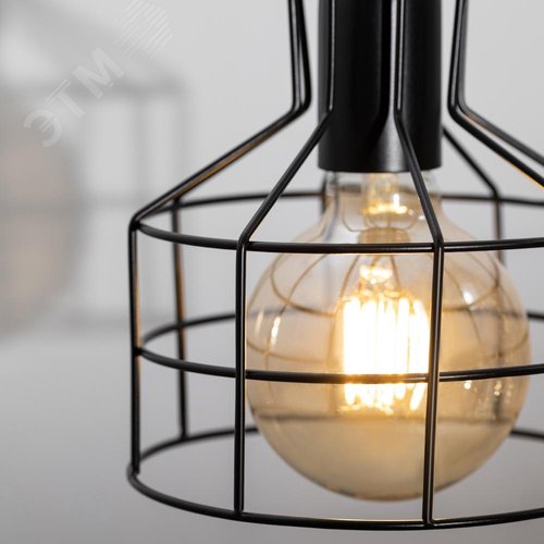 Подвес PL9 BK металл, E27, max 60W, d160 мм, черный (16/144) - фото 6