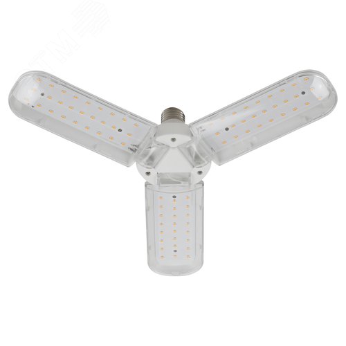 Фитолампа для растений светодиодная FITO-24W-Ra90-E27-FOLD 3-х лепестковая полного спектра 24 Вт Е27 - фото 8