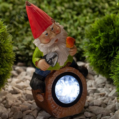 Светильник садовый на солнечной батарее, полистоун, цветной, 24,3 см SL-RSN24-GN-4M - фото 5