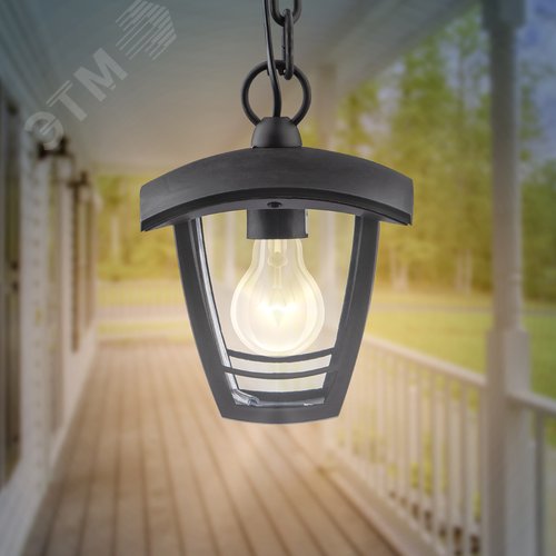 Светильник садово-парковый НСУ 07-40-001 Марсель черный 4 гранный подвесной IP44 Е27 max60Вт - фото 8