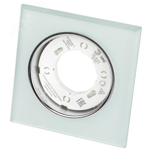 Светильник встраиваемый со светодиодной подсветкой DK LD50 FR GX53 белый матовый - фото 6