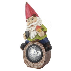 Светильник садовый на солнечной батарее, полистоун, цветной, 24,3 см SL-RSN24-GN-4M - фото 1