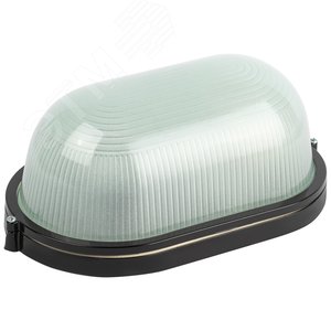 Светильник НБП 04-100-001 Акватермо алюминий/стекло IP54 E27 max 100Вт 280х160 овал черный - фото 2