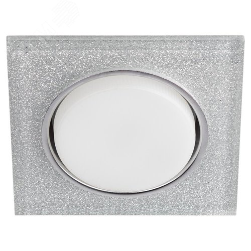 Светильник встраиваемый со светодиодной подсветкой DK LD50 CH/SHSL GX53 хром серебро - фото 2