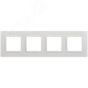 Изображение товара Рамка для розеток и выключателей 4 поста белый пластик ЭРА Elegance 14-5014-01 (шт)