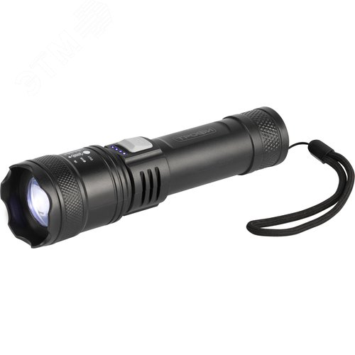 Фонарь светодиодный Трофи UA-103 аккумуляторный 7 Вт оптический Zoom 3 режима powerbank - фото 2