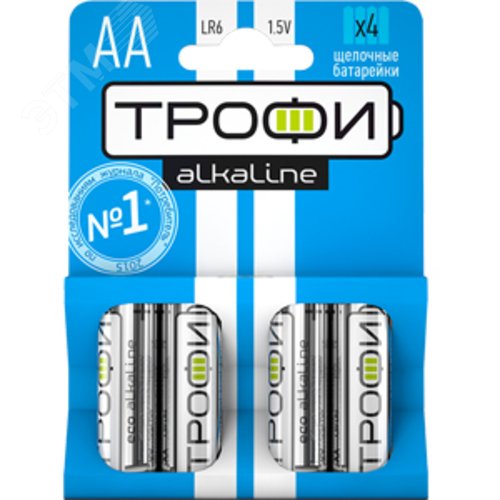 Батарейка Трофи LR6-4BL ENERGY POWER Alkaline (40/640/20480) - фото 2