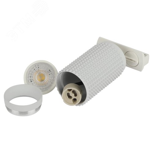 Светильник трековый однофазный ДВО TR40-GU10 WH под лампу MR16 белый - фото 6