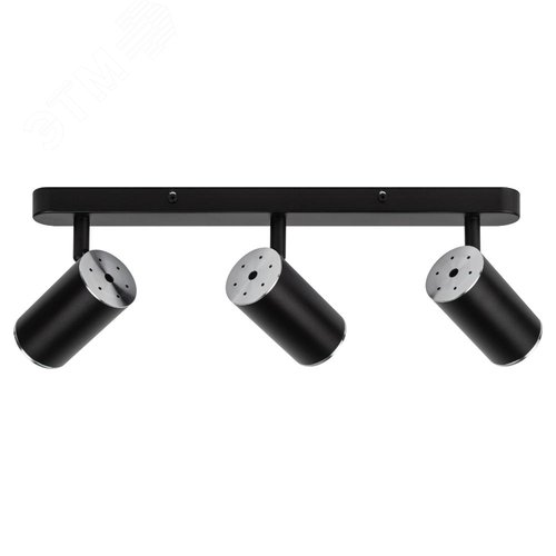 Светильник настенно-потолочный спот OL35-3 BK MR16 GU10 IP20 черный хром - фото 3