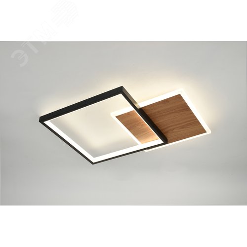 Светильник светодиодный потолочный ДПБ-60Вт 1 892Лм Модерн с ДУ Ferre CLL-1-60-RC BK +Wood - фото 4