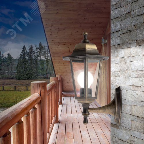 Светильник настенный НБУ 06-60-001 шестигранный под бронзу IP44 Е27 max60Вт - фото 8