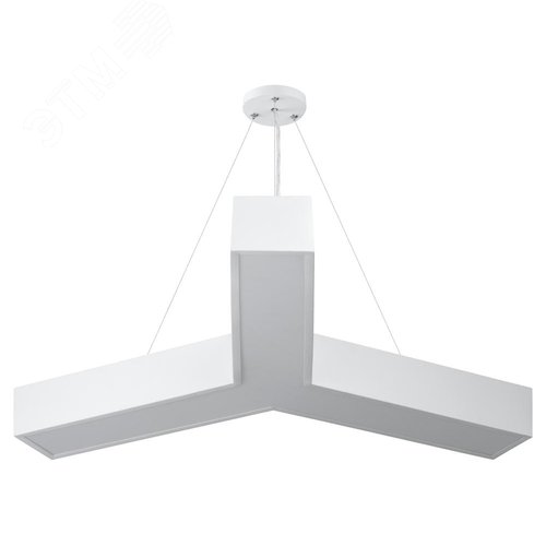 Светильник подвесной светодиодный 44Вт 3500Лм 4000K IP40 800х80 белый Geometria Igrek SPO-142-W-40K-044 драйвер внутри - фото 3