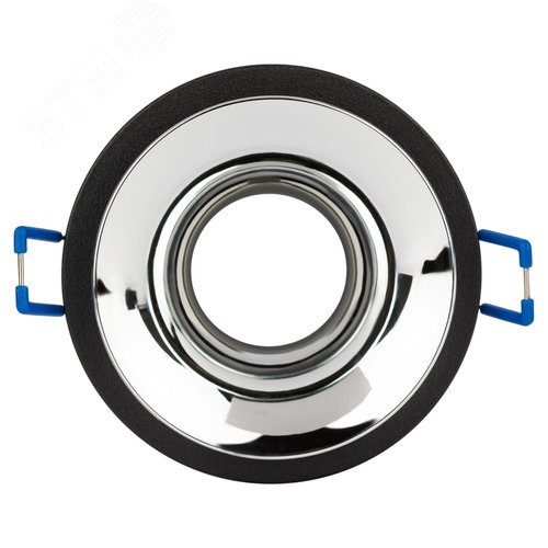 Светильник встраиваемый декоративный KL103 BK/CH MR16 GU5.3 черный хром - фото 5