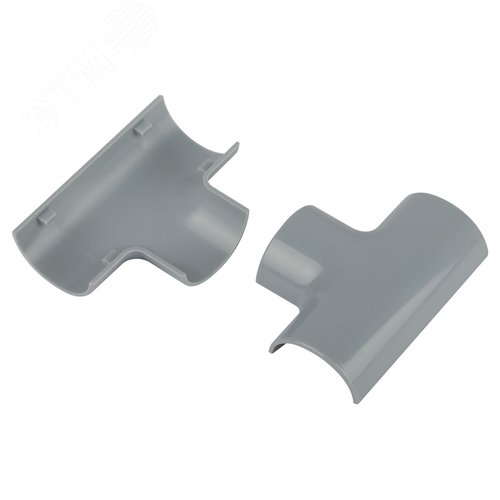 Изображение товара Угол т-образный T-KK-30-13-F для полукруглого кабель-канала серый 30х13мм 2шт/комплект (шт)