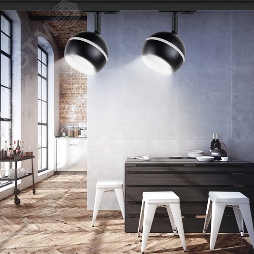 Светильник трековый TR47 - GX53 BK однофазный под лампу GX53 черный под лампу GX53, лампа в комплект не входит - фото 9