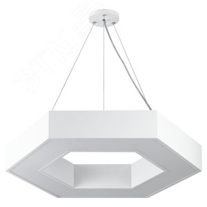 Светильник LED Geometria Hexagon SPO-124-W-40K-051 51 Вт 4000К 800х800х80 белый подвесной драйвер внутри - фото 3