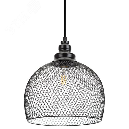 Подвес PL7 BK металл, E27, max 60W, d280 мм, черный (8/32) - фото 3