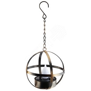 Светильник садовый Лофт подвесной на цепи на солнечной батарее, металл, 28 см ERASFM-02 - фото 1