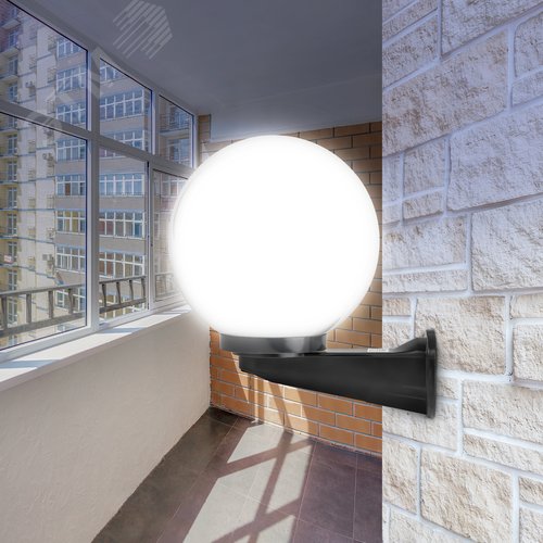 Светильник настенный НБУ 01-60-251 шар опаловый IP44 Е27 max60Вт d250mm с настенным крепежом - фото 10