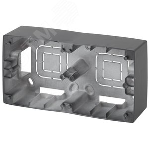 Изображение товара Коробка накладного монтажа 2 поста, Эра12, графит 12-6102-12 (шт)