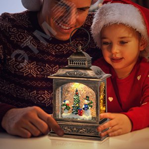Светильник декоративный новогодний Снеговики, теплый белый LED, h 21 см, 3хАА, таймер 6 ч, IP20