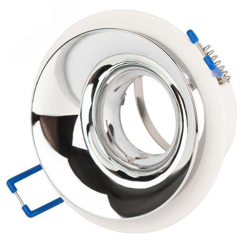 Светильник встраиваемый декоративный KL103 WH/CH MR16 GU5.3 белый хром - фото 3