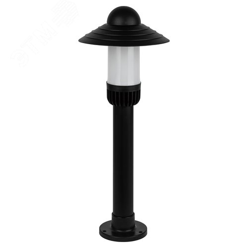 Светильник садово-парковый НТУ 01-60-008 Поллар напольный черный IP54 Е27 max60Вт h660мм - фото 1