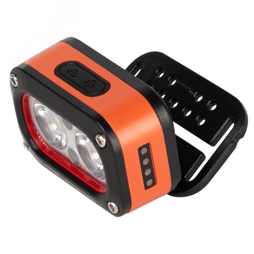 Фонарь налобный светодиодный GA-812 Orange аккумуляторный 3+3 Bт сенсорное управление 5 режимов USB type C - фото 8