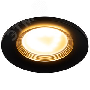 Светильник встраиваемый алюминиевый KL107 BK/GD MR16 GU5.3 черный золото - фото 6