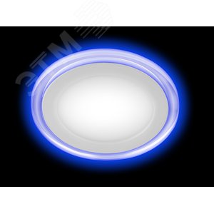 Светильник светодиодный круглый c cиней подсветкой LED 6W 220V 4000K LED 3-6 BL Б0017492 ЭРА - 3