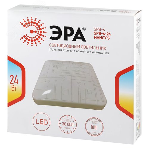 Светильник потолочный Классик без ДУ SPB-6-24 Nancy S светодиодный без ДУ квадратный - фото 12