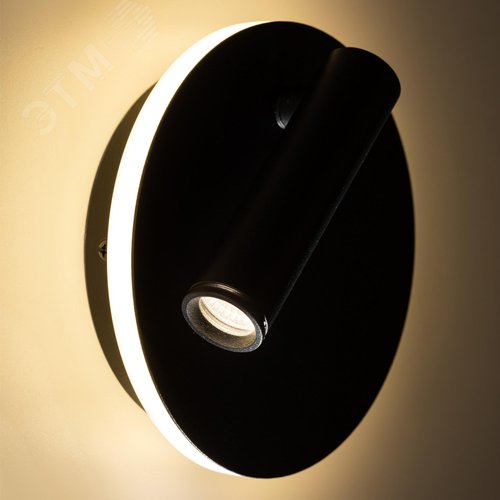 Подсветка декоративная светодиодная для интерьера черный IP20 COB 5Вт/SMD 7Вт 4000К EDGAR WL55 BK - фото 14