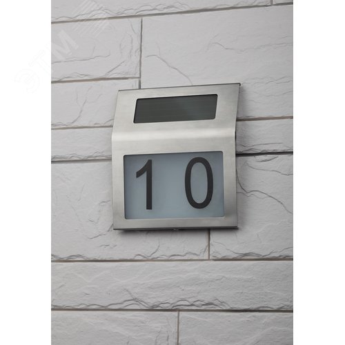 Номер дома с подсветкой, на солнечной батарее, 2LED (48/576) ERAFS048-09 - фото 3