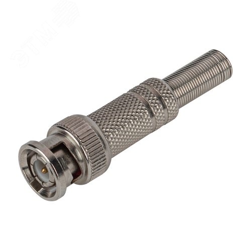 Разъем Simple RS-BNC02 штекер BNC под винт с пружиной металл - фото 1