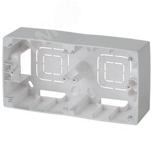 Изображение товара Коробка накладного монтажа 2 поста, Эра12, алюминий (10/100/800) 12-6102-03 (шт)