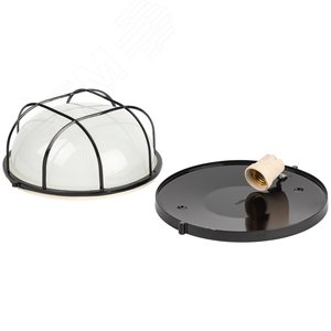 Светильник НБП 03-100-002 Акватермо алюминий/стекло решетка IP54 E27 max 100Вт D240 круг черный - фото 8