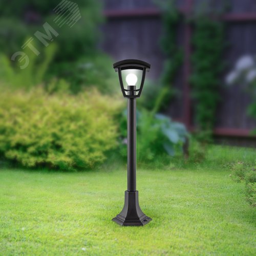 Светильник садово-парковый НТУ 07-40-002 Валенсия 4 черный 4 гранный напольный IP44 Е27 max 60Вт - фото 9