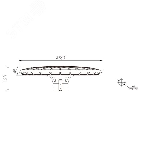 Светильник уличный светодиодный ДКУ 60Вт 3000K 6000Лм IP65 КСС Д черный SPP-506-0-30K-060 - фото 7