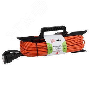 Изображение товара Удлинитель силовой на рамке без заземления 1 розетка 40м ПВС 2х1мм2 UFx-1-2x1.0-40m (шт)