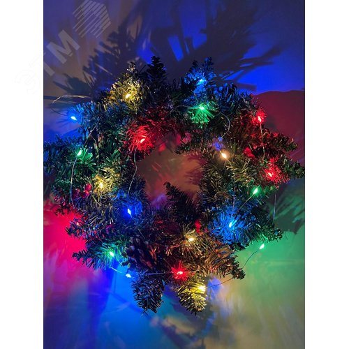 ENIN-2M Гирлянда LED Нить 2 м мультиколор, АА, IP20 (120/4800) - фото 5