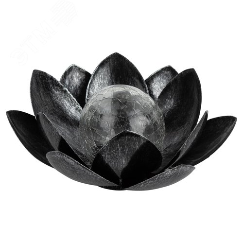 Светильник уличный ERASF22-52 на солнечной батарее садовый Лотос (2 в 1) стекло кракле 20LED - фото 2