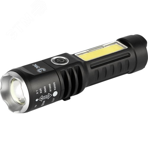 Фонарь светодиодный UA-403 универсальный аккумуляторный 5 Вт LED + 3 Вт COB оптический Zoom 4 режима USB type C - фото 2