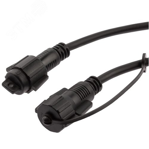 Удлинитель ERAPS-U10 для гирлянды IP65, 10 метров каучук черный - фото 2