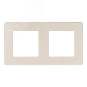 Изображение товара Рамка для розеток и выключателей 2 поста слоновая кость пластик ЭРА 12 12-5102-02 (шт)