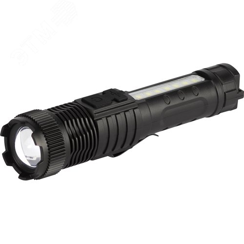 Фонарь светодиодный UA-401 универсальный аккумуляторный 3 Вт LED + 3 Вт COB оптический Zoom 3 режима магнит type C - фото 2