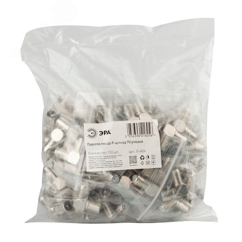 Переходник R-A04 гнездо F-штекер TV угловой - фото 3