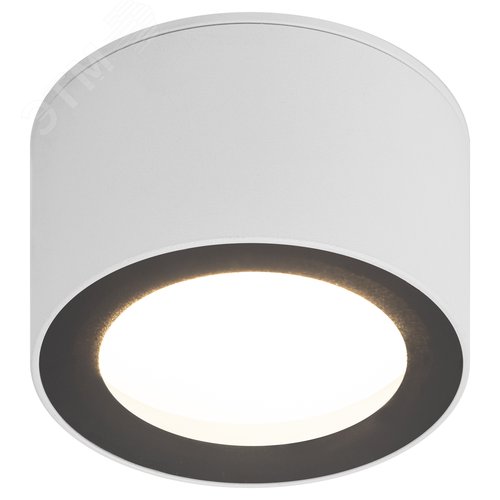 Светильник настенно-потолочный спот OL28 WH/BK GX53, черно-белый, IP44 - фото 7